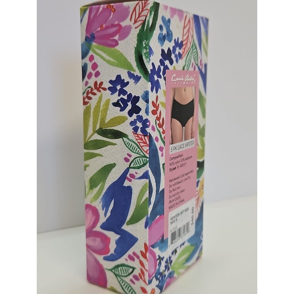 Carrie Amber Women Size S Intimates 5PK Lace Hipster Multicolor Gift Box Panties - Picture 3 of 6